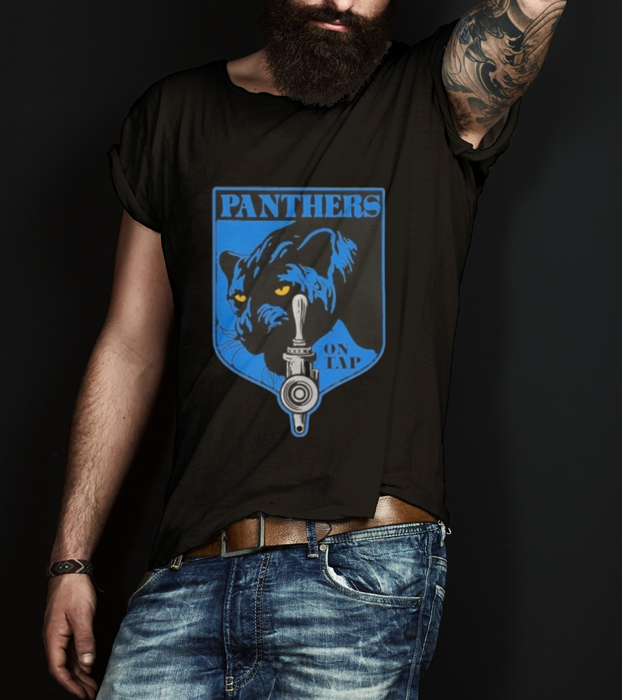 Panthers On Tap Retro Beer Sports T-Shirt