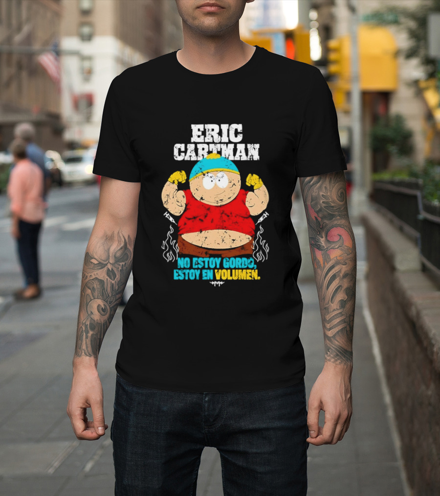 Eric Cartman No Estoy Gordo Estoy En Volumen Distressed T-Shirt