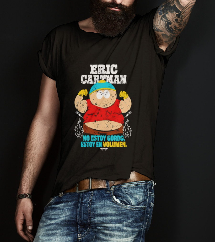 Eric Cartman No Estoy Gordo Estoy En Volumen Distressed T-Shirt