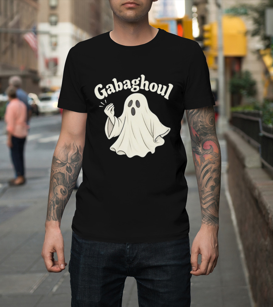 Gabaghoul Italian Ghost With Hand Gesture Spooky Humor T-Shirt