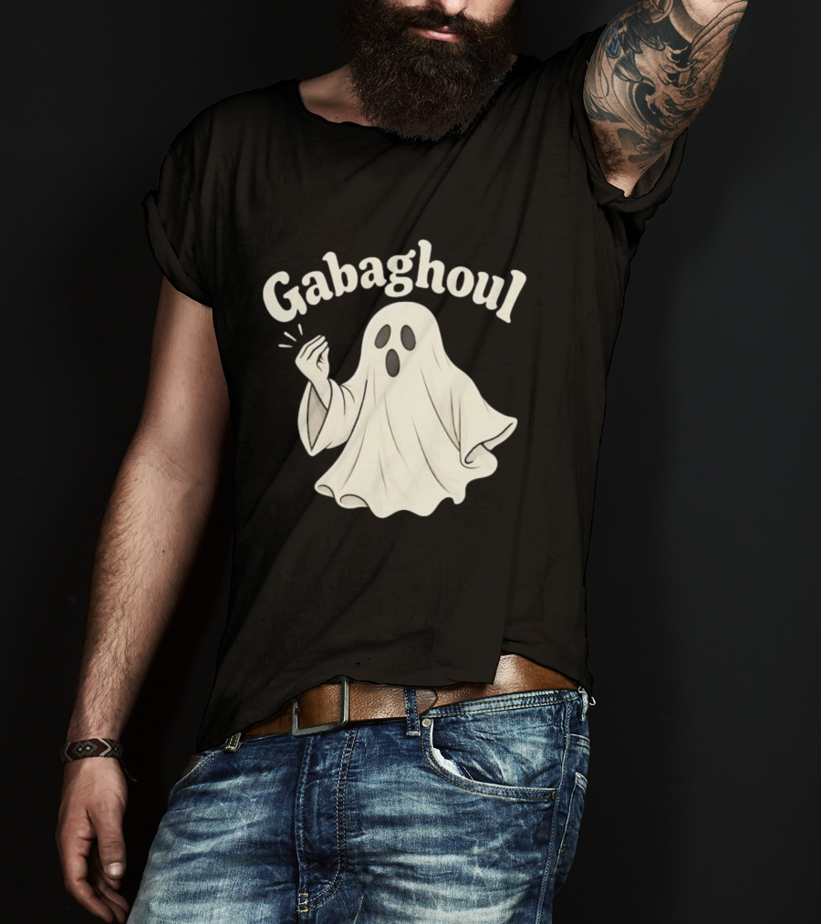 Gabaghoul Italian Ghost With Hand Gesture Spooky Humor T-Shirt