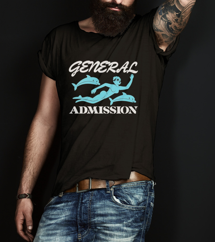 General Admission Scuba Diver With Dolphins T-Shirt