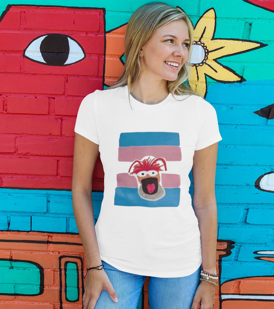 Pepe The King Prawn Muppets Transgender Pride Trans Flag T-Shirt
