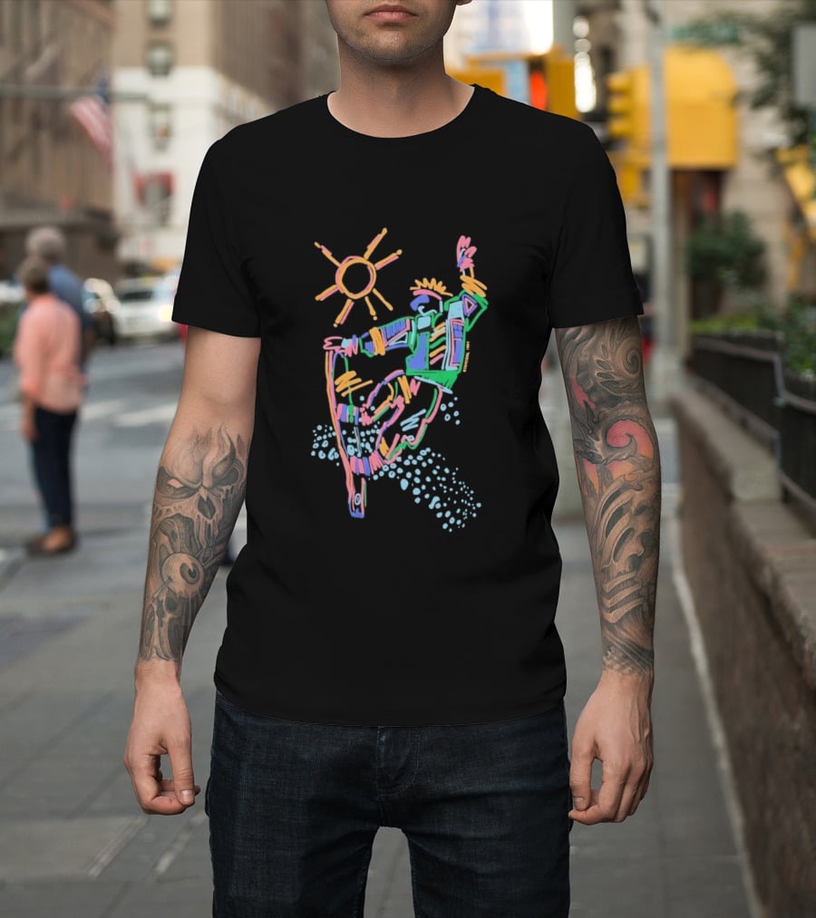 Staycool 1984 Neon Skater 1980s Skateboarding T-Shirt