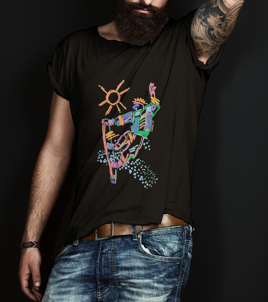 Staycool 1984 Neon Skater 1980s Skateboarding T-Shirt