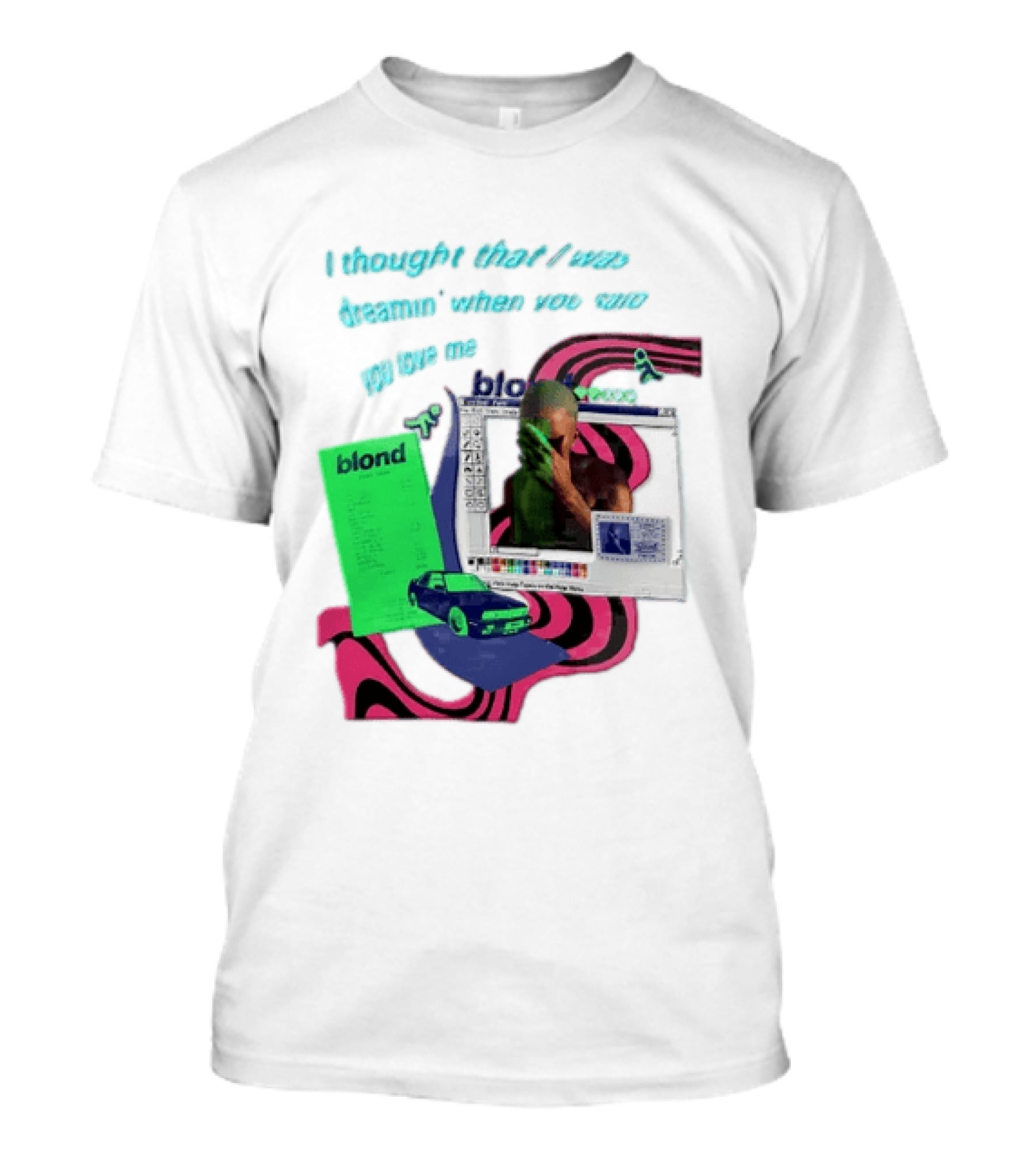 Frank Ocean Blond I Thought That I Was Dreamin Graphic With Green Flyer And Car T-Shirt