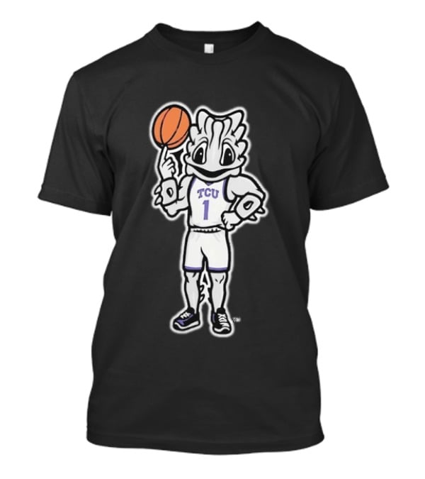 TCU Horned Frogs Basketball Mascot Purple Jersey Number 1 T-Shirt