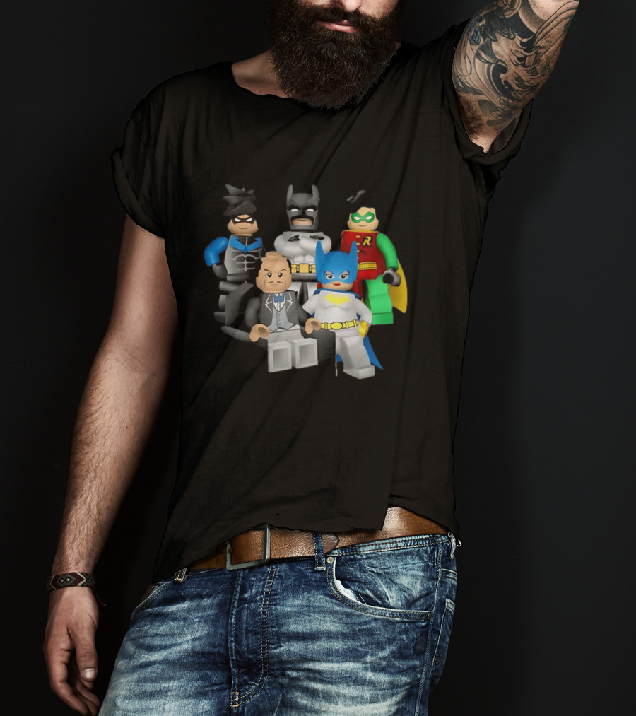 Lego Batman The Videogame Group Batman Robin Alfred LEGO Characters T-Shirt