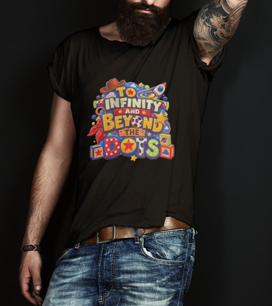 Toy Story To Infinity And Beyond Cowboy Hat Rocket Blocks Stars T-Shirt