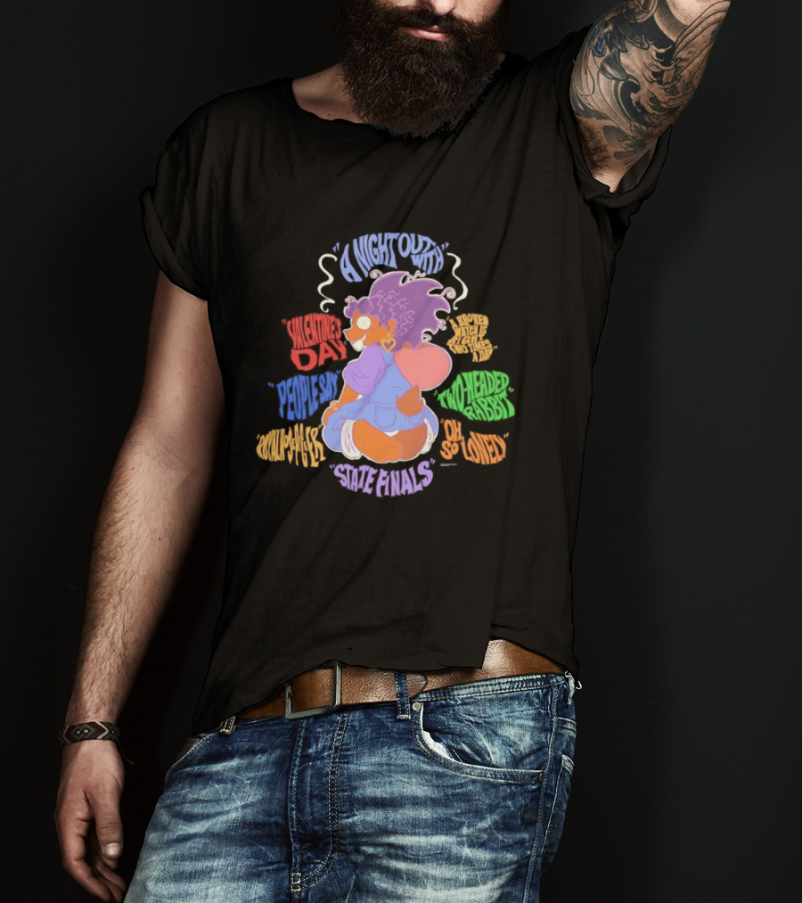 A Night Out Valentine's Day Two Headed Rabbit Rare Animals So Loved T-Shirt