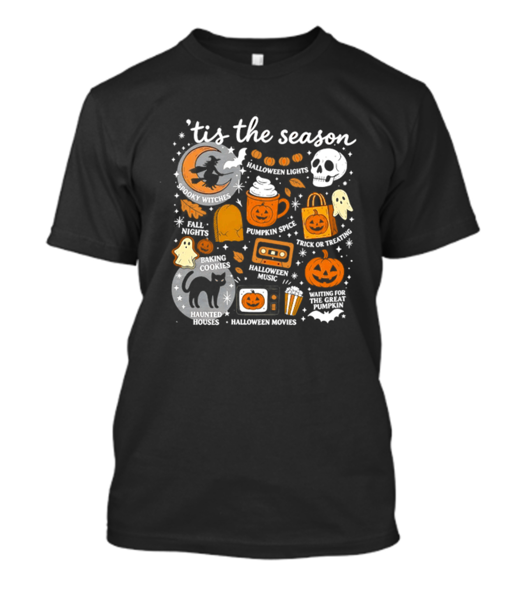 Tis The Season Spooky Traditions My Witch Halloween Movies Haunted House Pumpkin Cooking T-Shirt