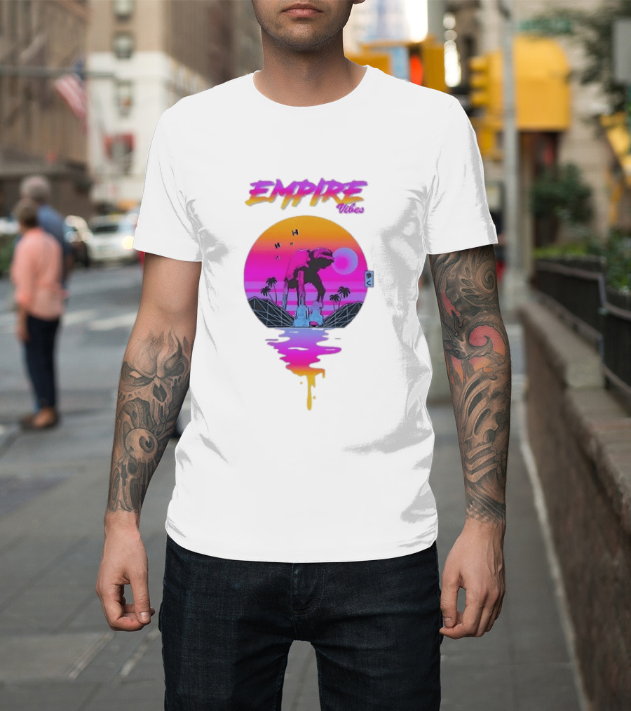 Empire Vibes AT AT Walker Star Wars Sunset T-Shirt
