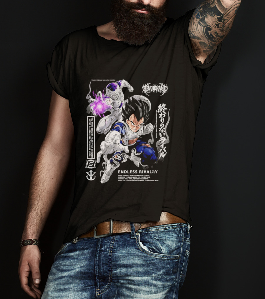 Dragon Ball Z Vegeta Frieza Battle Endless Rivalry Iconic Anime Characters T-Shirt