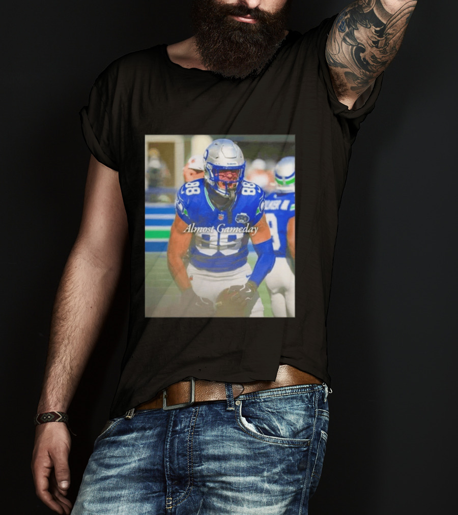 Seattle Seahawks Almost Gameday 88 Walker III Football Action T-Shirt