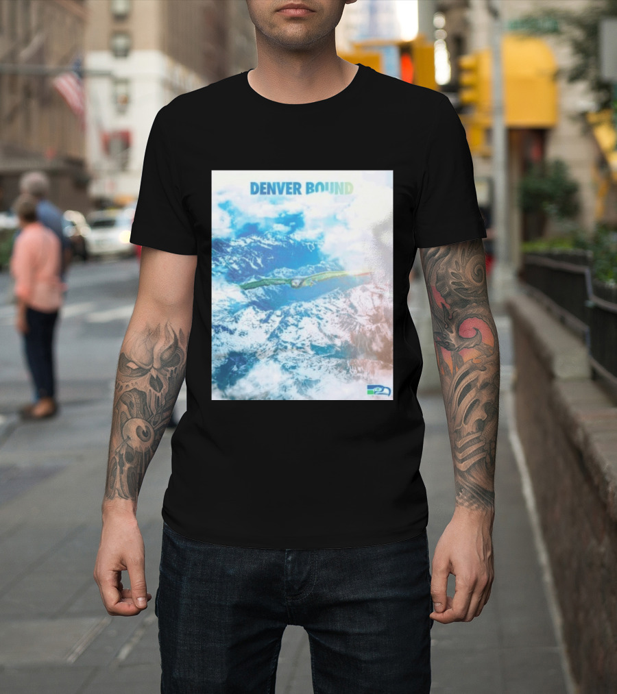Seattle Seahawks Denver Bound Mountain Flight T-Shirt