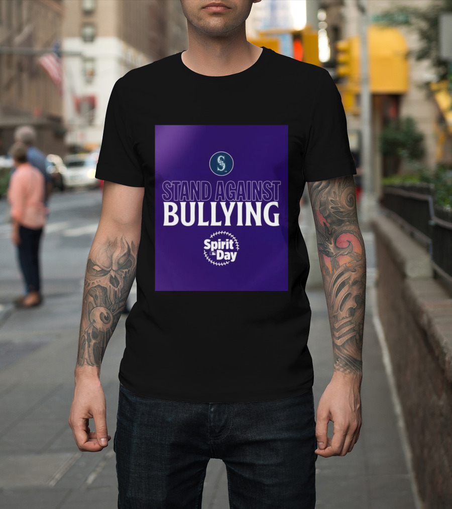 Seattle Mariners Stand Against Bullying Spirit Day T-Shirt
