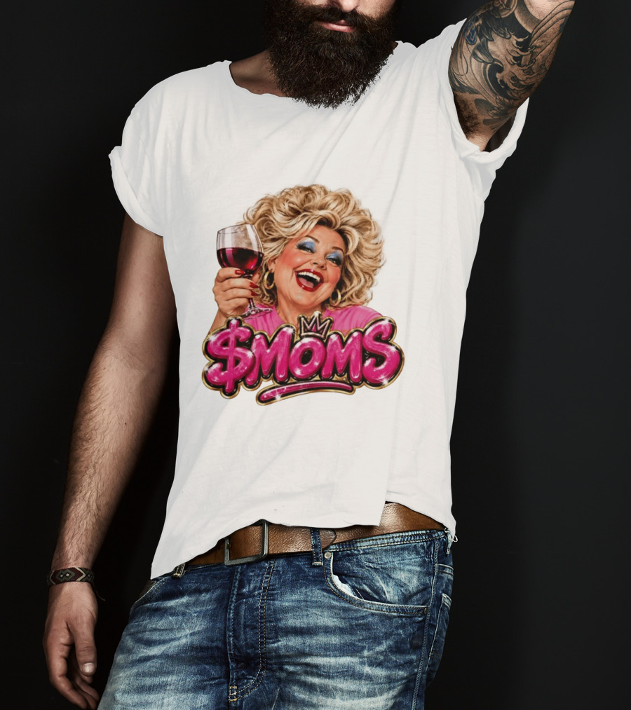 SMoms Wine Glass Fun Motherhood T-Shirt