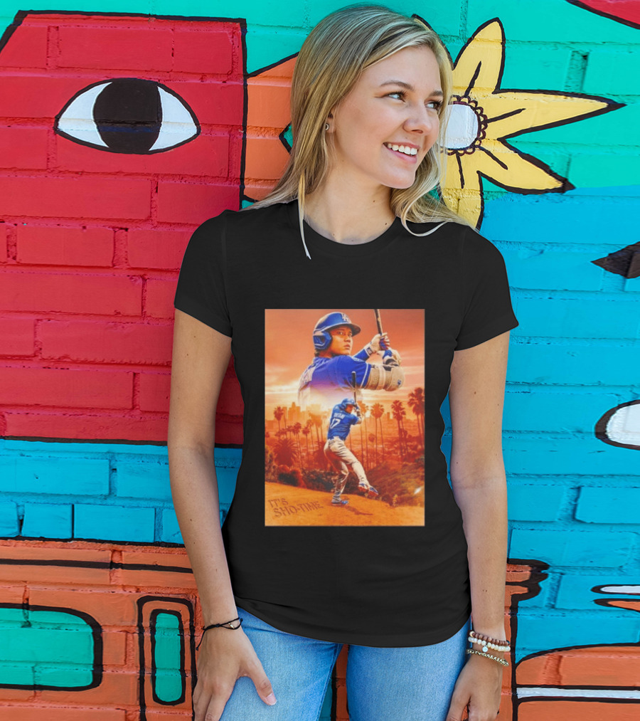 Shohei Ohtani Los Angeles Dodgers It's Sho Time Baseball Legend Urban Sunset T-Shirt