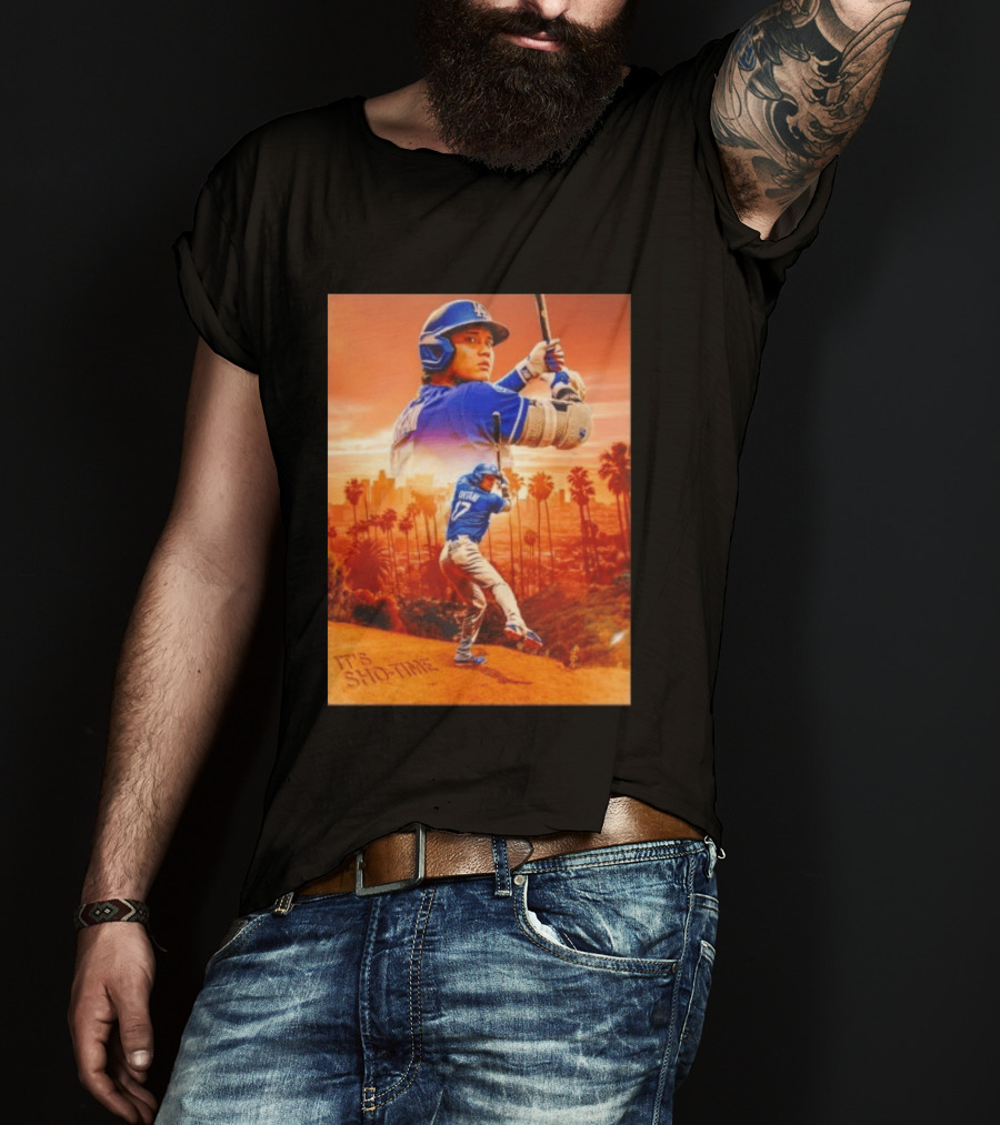 Shohei Ohtani Los Angeles Dodgers It's Sho Time Baseball Legend Urban Sunset T-Shirt