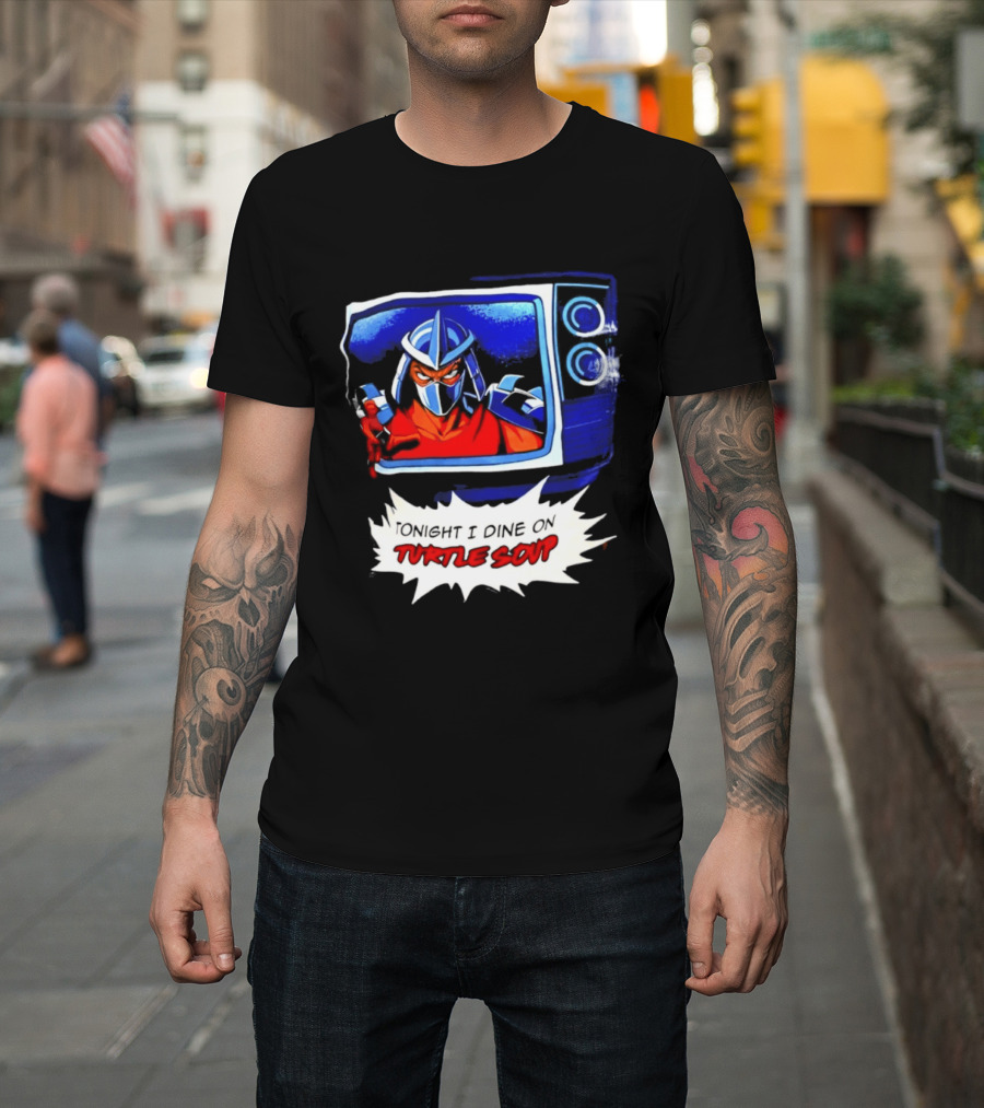The Shredder Tonight I Dine On Turtle Soup Retro TV Villain Adventure T-Shirt