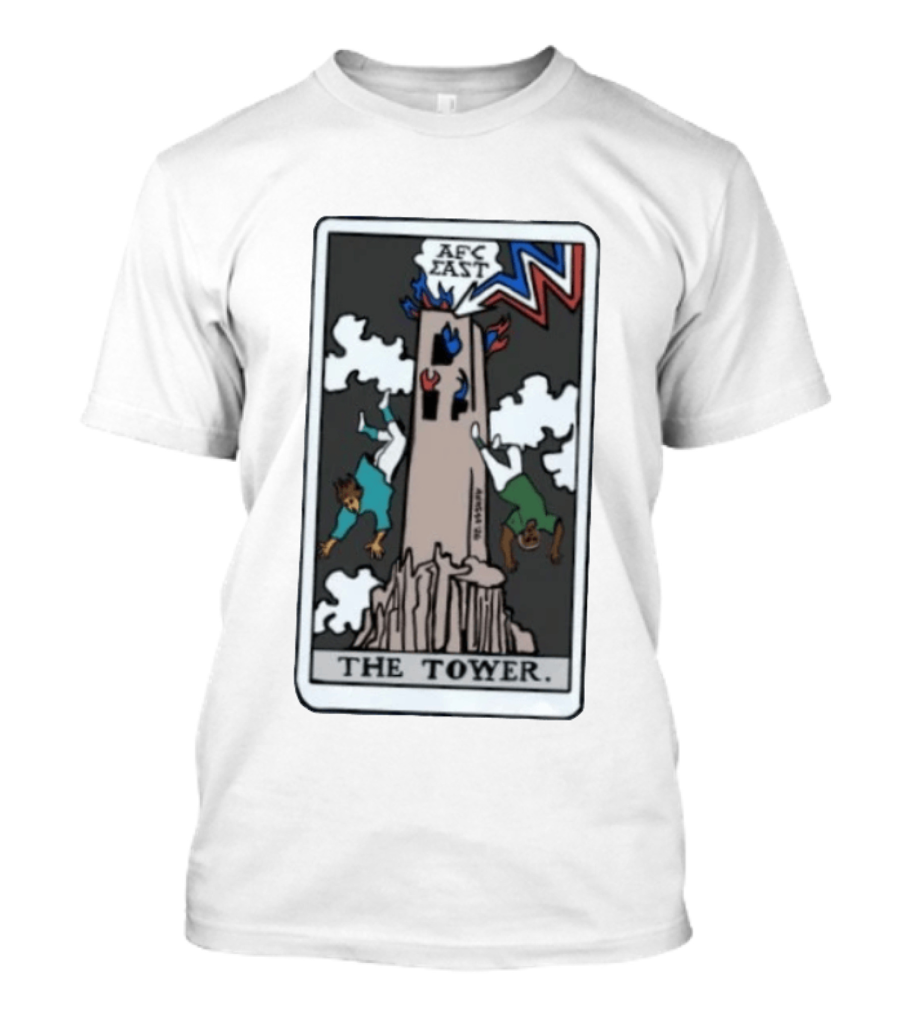 AFC East The Tower Tarot Card Football T-Shirt