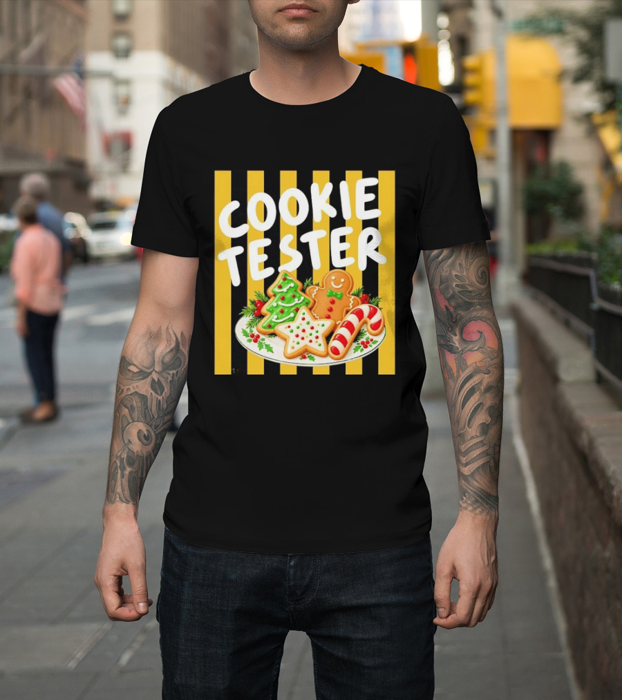 Cookie Tester Christmas Holiday Treats Gingerbread Man T-Shirt