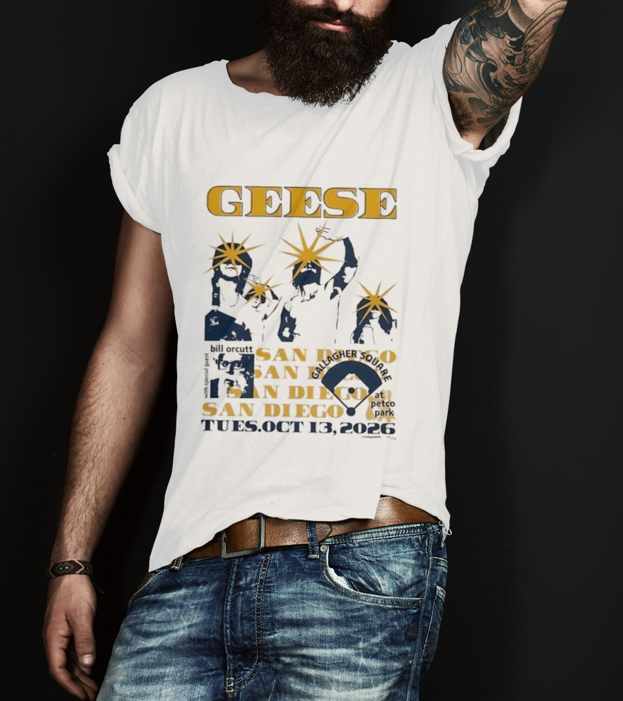Geese With Special Guest Bill Orcutt At Gallagher Square San Diego October 13 2026 T-Shirt