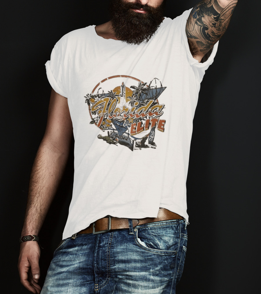 Florida Is Elite AEW Sicko Wrestling Adventure Rocket Palms T-Shirt