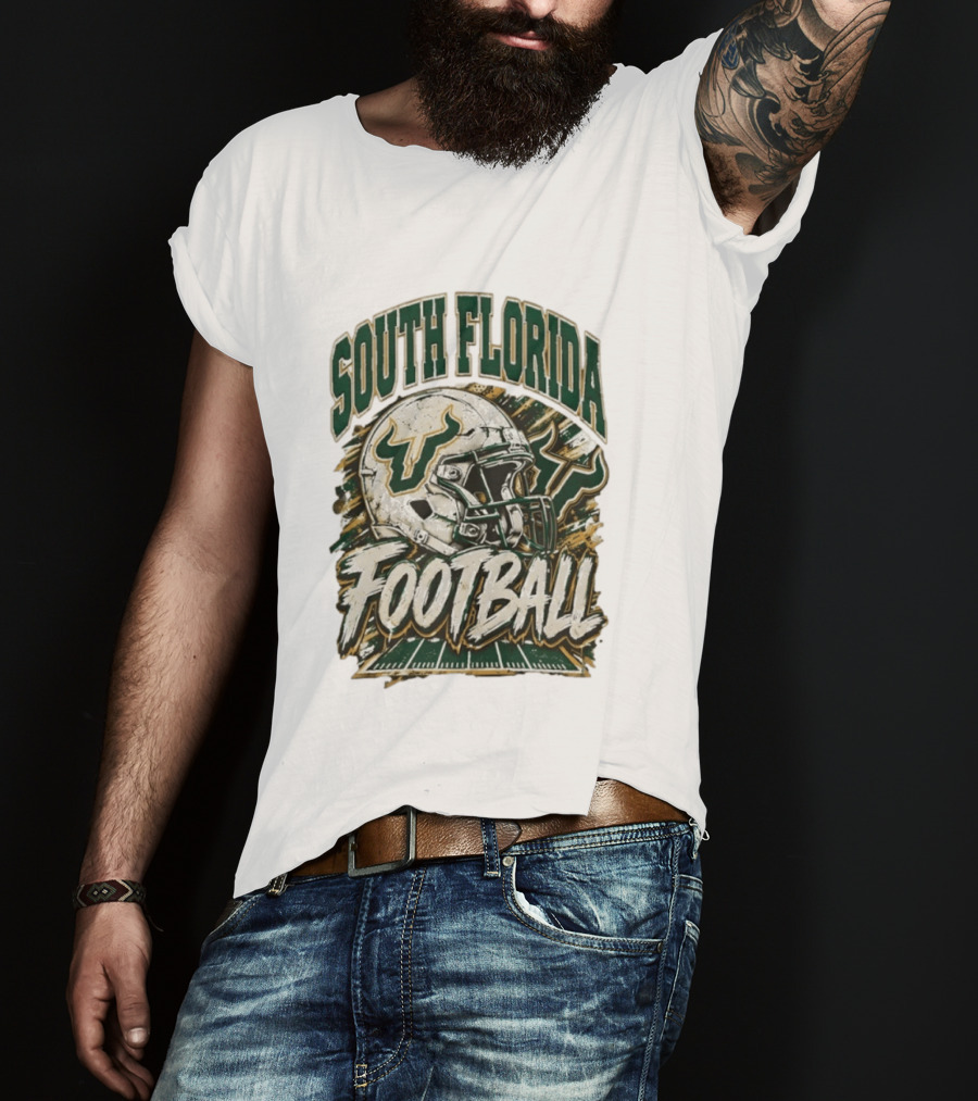 South Florida Bulls Football 90s Game Day QB Flowers Era T-Shirt