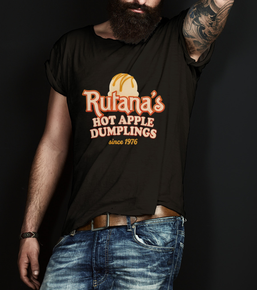 Rutana's Hot Apple Dumplings Ice Cream Drizzle Treat Since 1976 T-Shirt