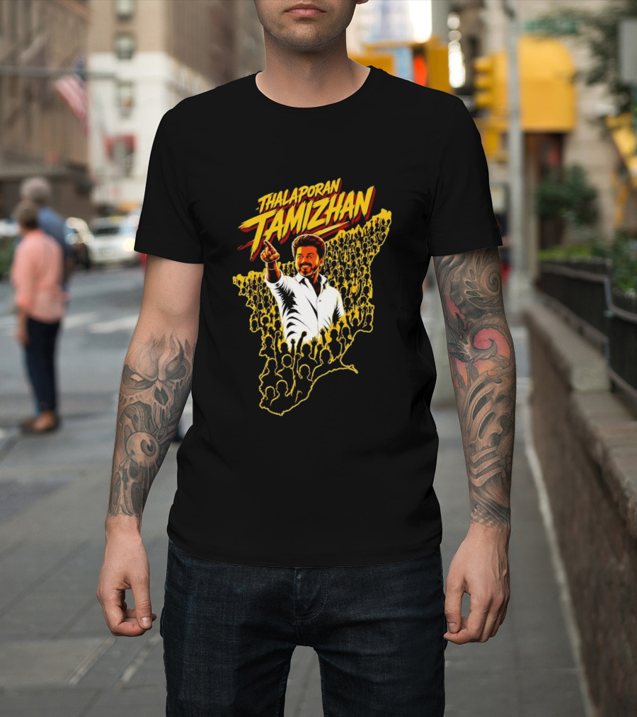 Thalaporan Tamizhan Celebration Portrait Oversized T-Shirt