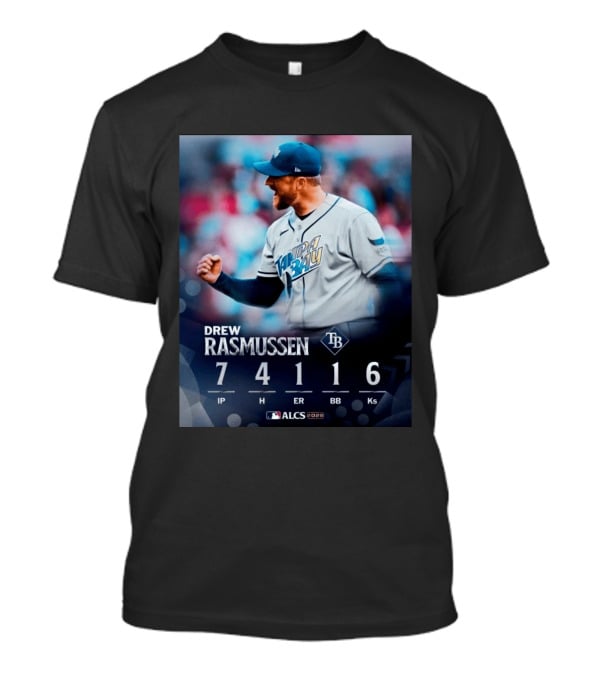 Drew Rasmussen Tampa Bay ALCS 2026 Seven Innings 7 IP 4 H 1 ER 1 BB 6 Ks T-Shirt