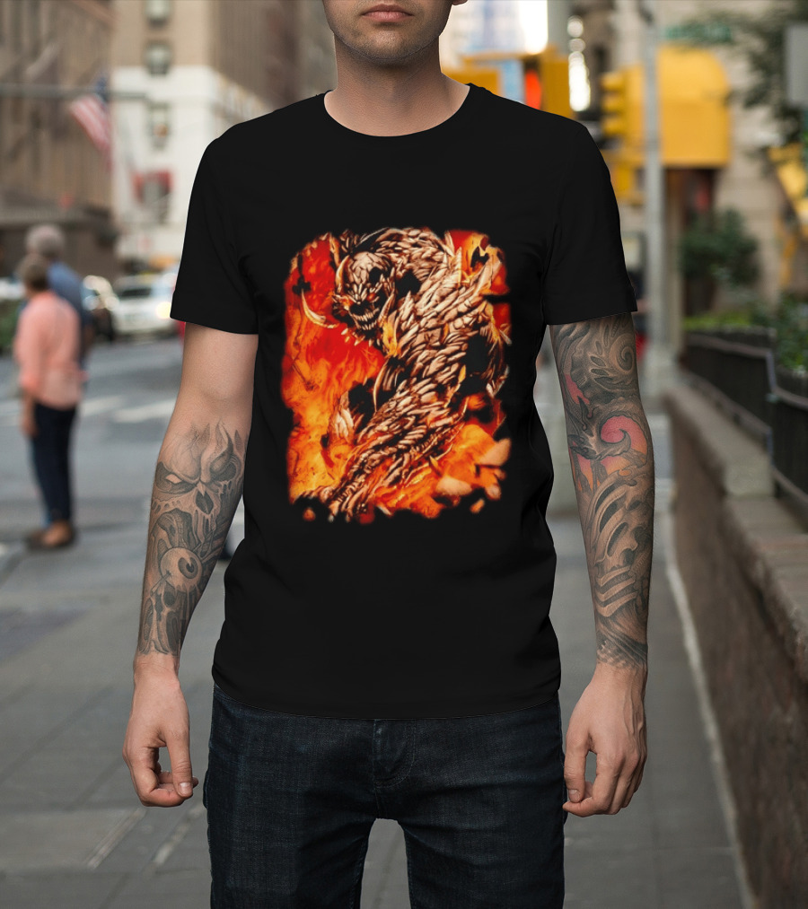 Doomsday DC Comics Villain Fire T-Shirt