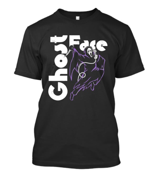 Ghost Face Horror Movie Scream Iconic Mask With Knife T-Shirt