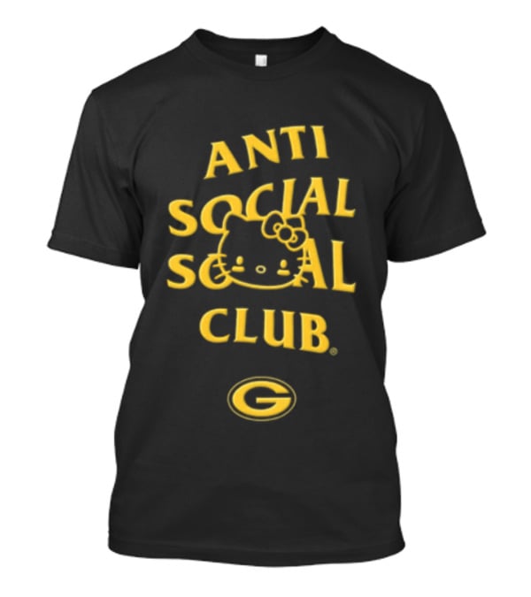 Anti Social Social Club Hello Kitty Green Bay Packers Collaboration T-Shirt