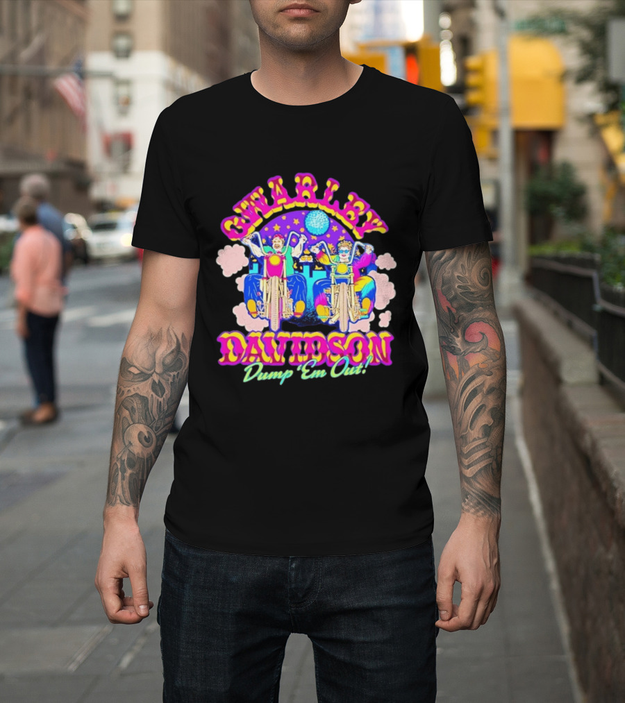 Swarley Davidson How I Met Your Mother Dump 'Em Out Retro Biker T-Shirt