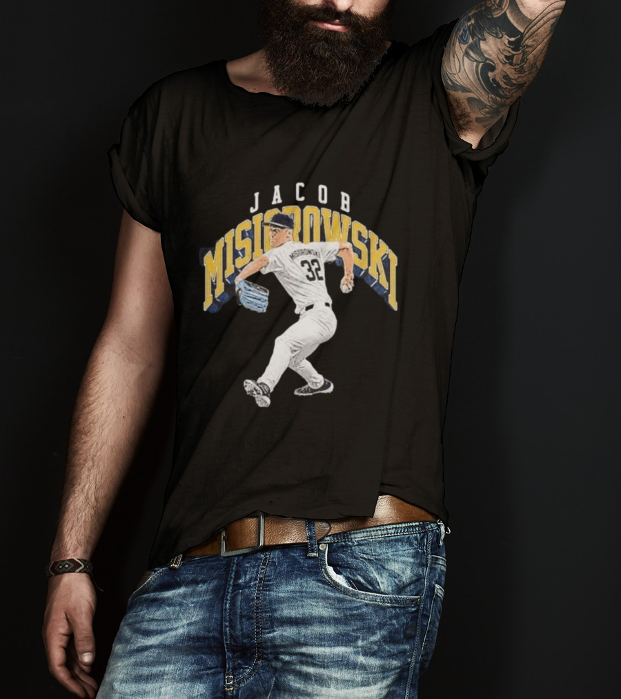 Jacob Misiorowski Pitching Action Milwaukee Baseball T-Shirt