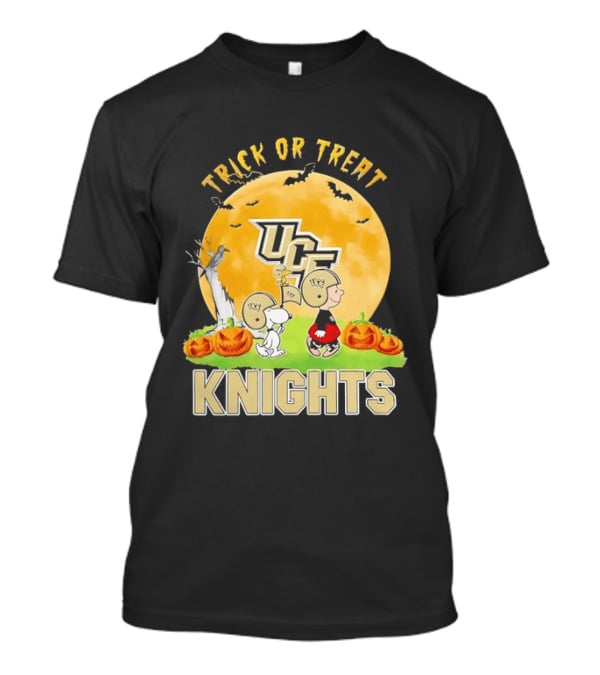 UCF Knights Trick Or Treat Halloween Snoopy Charlie Brown Woodstock Moon T-Shirt