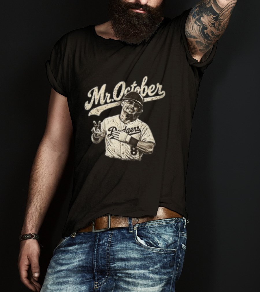 Mookie Betts Dodgers MLB Mr October 8 Baseball Player T-Shirt