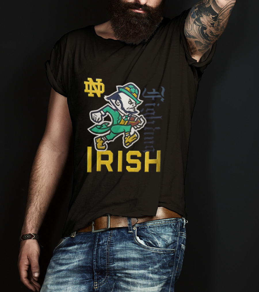 Notre Dame Fighting Irish Football ND Running Irishman T-Shirt