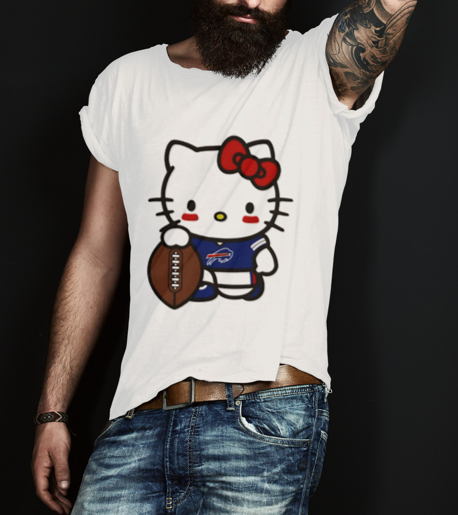 Hello Kitty Buffalo Bills Football Character Fan T-Shirt