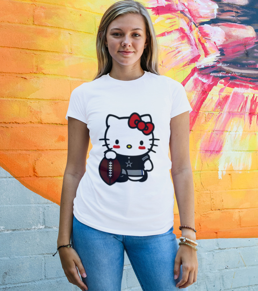Hello Kitty Dallas Cowboys Football Fan T-Shirt
