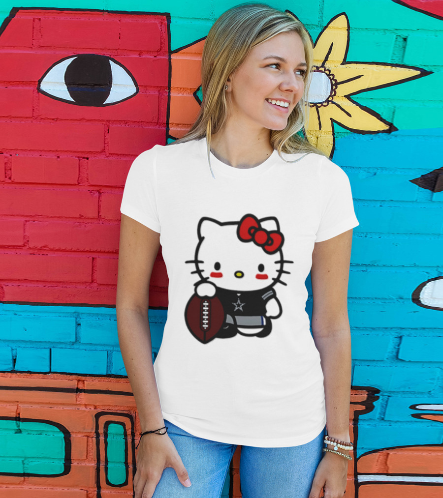 Hello Kitty Dallas Cowboys Football Fan T-Shirt