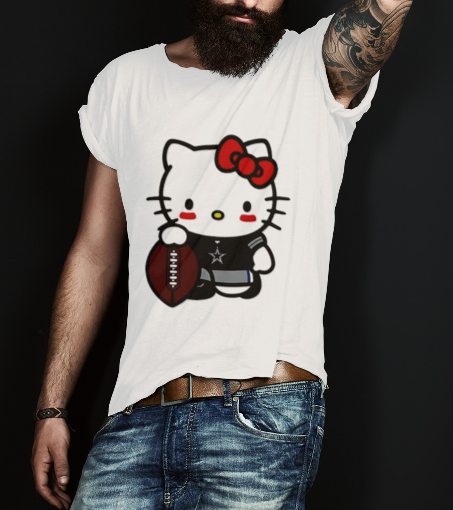 Hello Kitty Dallas Cowboys Football Fan T-Shirt