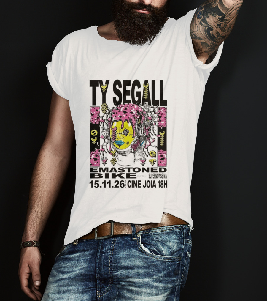 Ty Segall Emastoned Bike Concert At Cine Joia 15.11.26 18H Vibrant Psychedelic Face T-Shirt