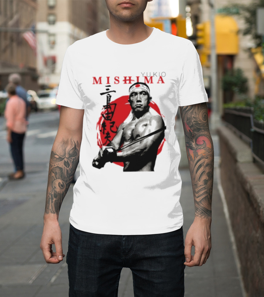 Yukio Mishima Samurai Warrior Japanese Calligraphy T-Shirt