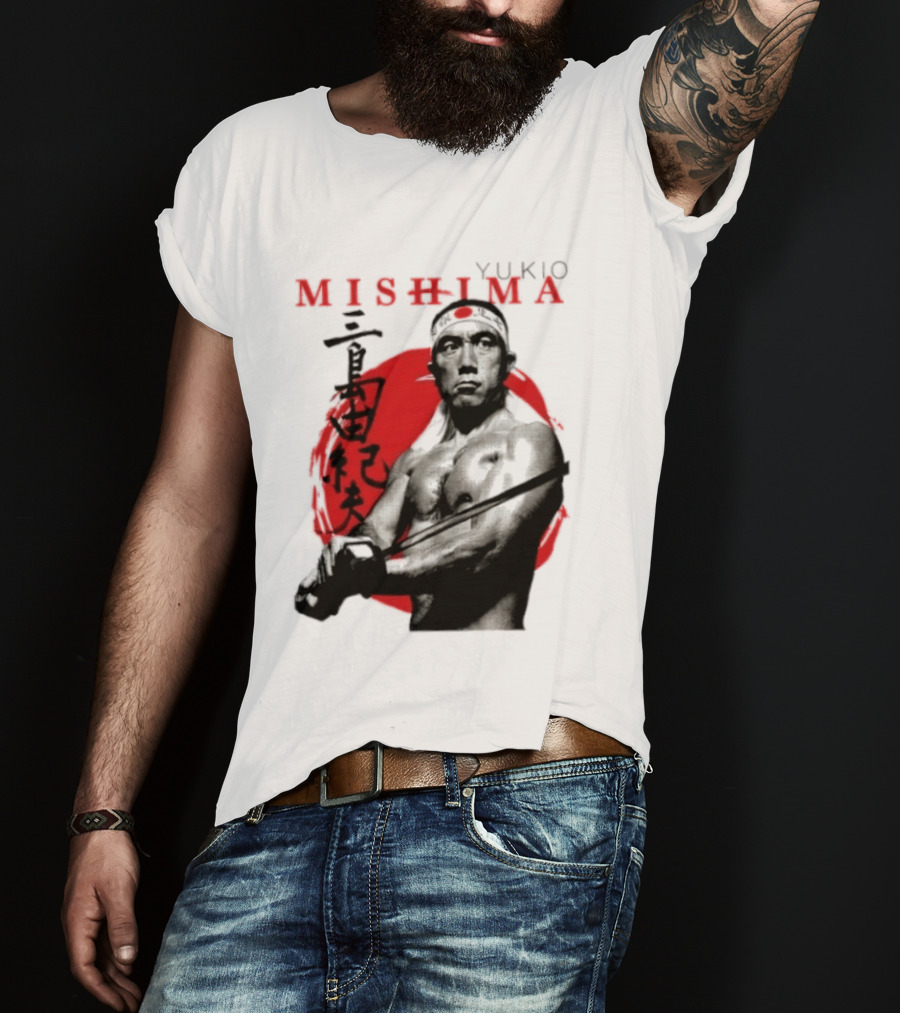Yukio Mishima Samurai Warrior Japanese Calligraphy T-Shirt