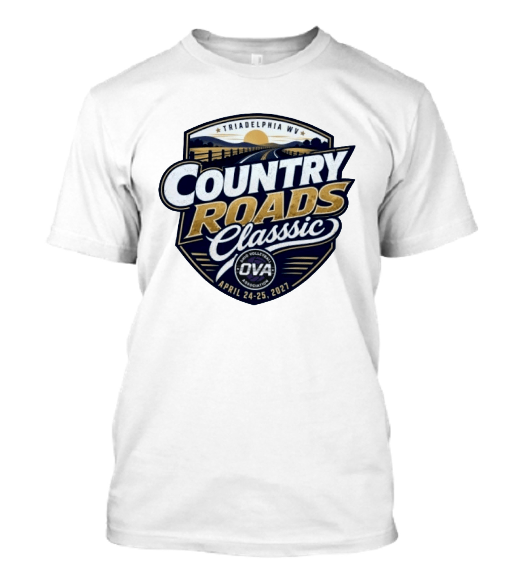 7th Annual OVA Country Roads Classic 2027 Triadelphia WV April 24 25 T-Shirt
