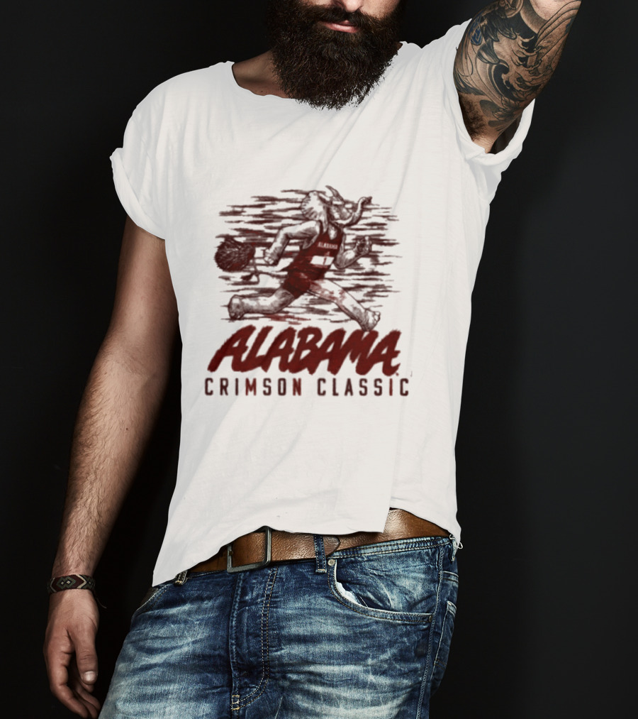 Alabama Crimson Classic Running Elephant T-Shirt
