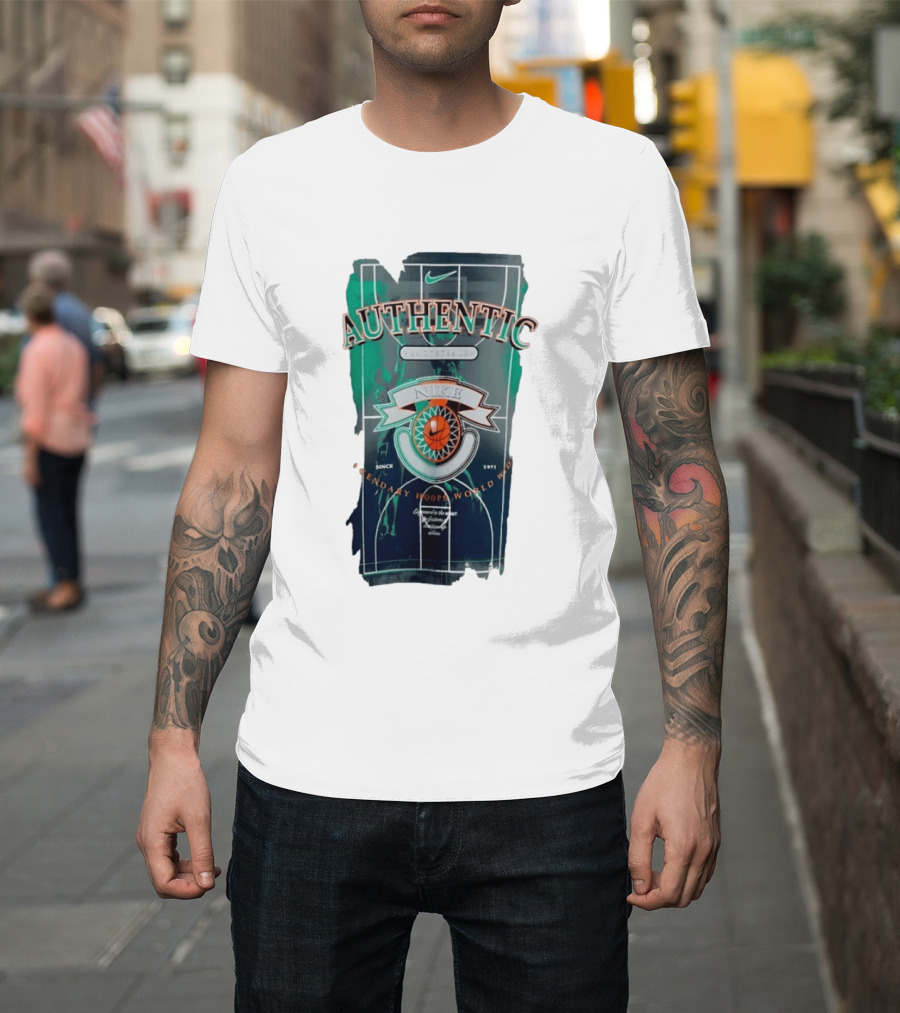 Authentic Nike Basketball Legendary Hoops Worldwide Since 1971 T-Shirt